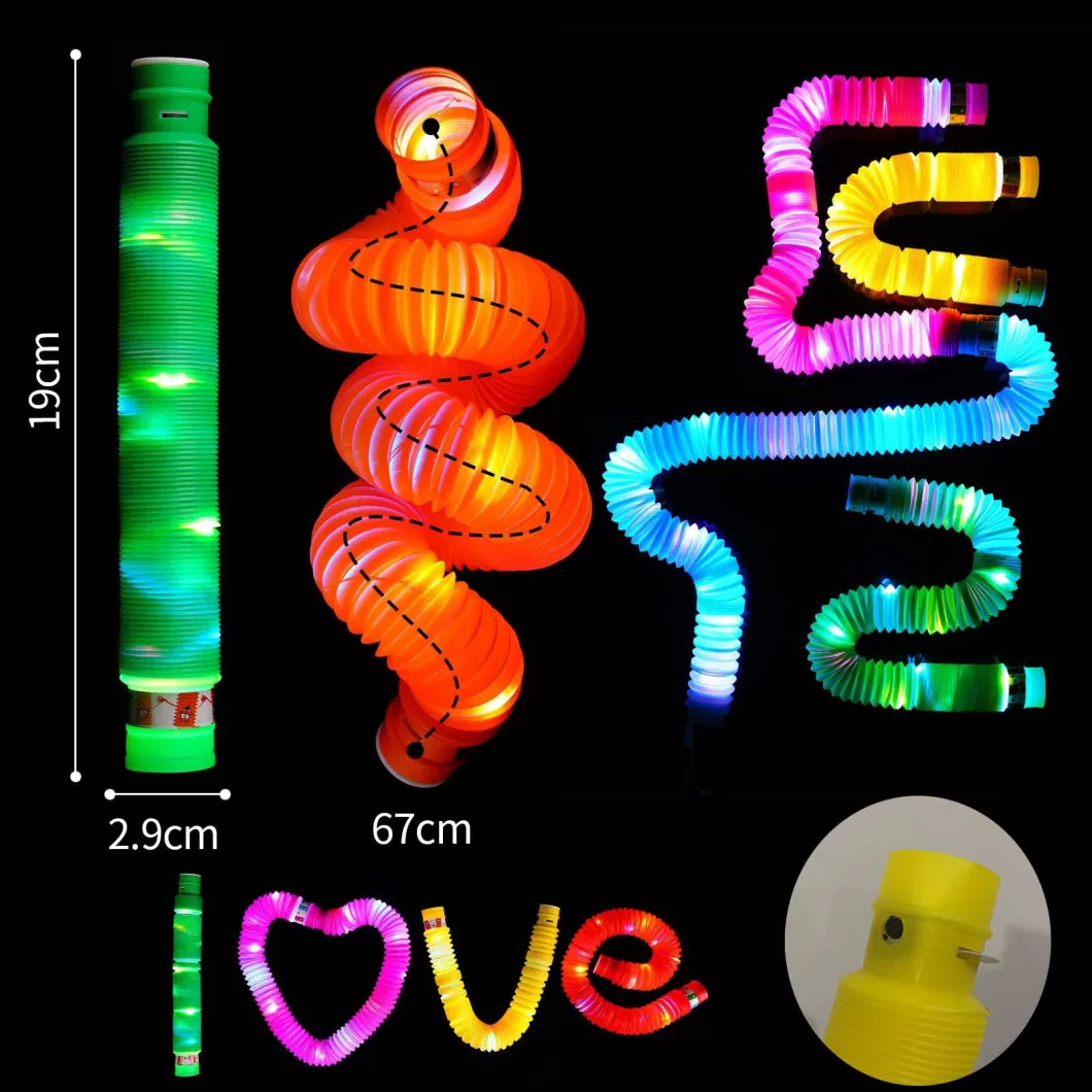 Amazon Pop Tube Mini Sensory Toys Color Stretching Telescopic Tubes Children′s Anti-Stress Squeeze Fidget Kids Toy Stress Relief Stretch Pipe Sensory Pop Tube