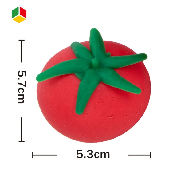 QS 도매 재미 있은 창조적 인 감압 TPR 소프트 스트레스 릴리프 Fidget 장난 물 공 Squishy 토마토 장난감